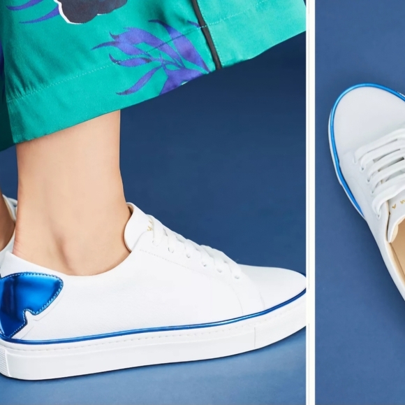 Maimai Edith Metallic Butterfly White Platform Leather Sneakers Sz 9 EUC - Picture 12 of 12